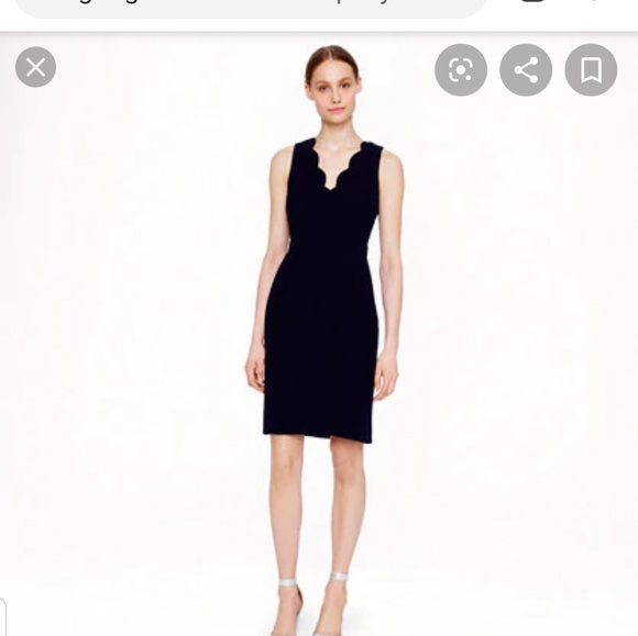 Classic Navy Scallop J Crew Dress - Picture 8 of 8